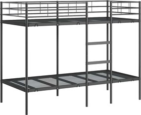 vidaXL Κουκέτα χωρίς στρώμα Μαύρο 100x190 cm Ατσάλι