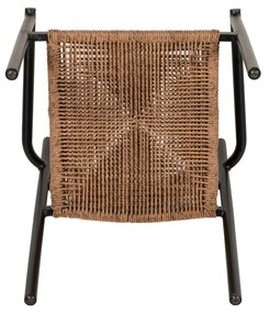 Πολυθρόνα Κήπου INGA Μαύρο/Φυσικό Αλουμίνιο/Rattan 55.5x50x77.5cm - 14840007 - 14840007