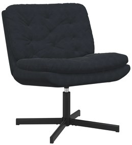 vidaXL Γυριστή Χαλαρωτική Καρέκλα Μαύρο 63 x 75 x 76 εκ Βελούδο