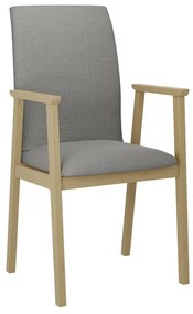 Καρέκλα Victorville 336, Γκρι, Sonoma οξιά, 91x43x40cm, 7 kg, Ταπισερί, Ξύλινα, Μπράτσα, Ξύλο: Σημύδα | Epipla1.gr