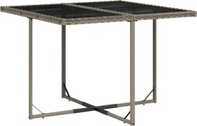 vidaXL Σετ Τραπεζαρίας Κήπου 9 τεμ. Γκρι Συνθ. Ρατάν με Μαξιλάρια