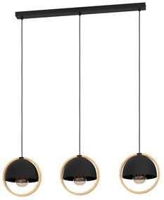 Φωτιστικό Κρεμαστό Eglo 43756 CALLOW Καφέ (Brown)|Μαύρο Ματ (Black Mat)