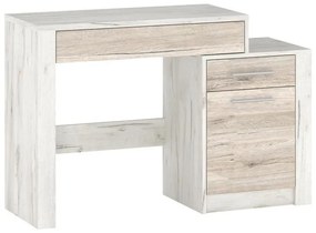 Τουαλέτα-καθρέπτης Neruda λευκό antique-oak 114,5x39,5x76εκ