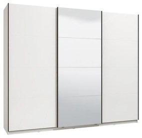 Wardrobe Ksanti with Mirror 270 OG M White - White Lacquer 262.5*65.5*224 cm