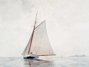 Αναπαραγωγή Sailing off Gloucester (Boat on the Ocean) - Winslow Homer, (40 x 30 cm)