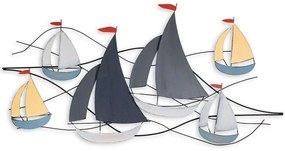 Διακοσμητικό Τοίχου Hizir 891TNL2317 120x62cm Multi Wallity Metal