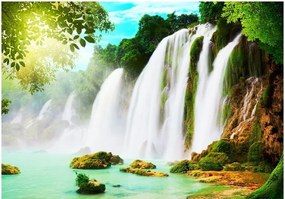 Αυτοκόλλητη φωτοταπετσαρία - The beauty of nature: Waterfall - 98x70