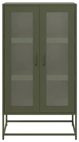 Highboard Ελαιοπράσινο 68x39x123 cm Ατσάλι - Πράσινο