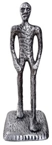 Φιγούρα Διακοσμητική Homo 022255 11x11xH28cm Antique Silver Aluminium