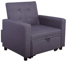 Πολυθρόνα-Κρεβάτι IMOLA Καφέ Σκούρο Ύφασμα 100x102x92/75x180x44cm
