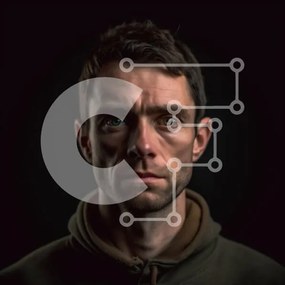 Intra Συλλεκτικό Ξύλινο Παζλ Plywood 4mm - Πορτρέτο ενός σοβαρού άνδρα με καφέ κουκούλα Σε Ξύλινο Κουτί - Διαστάσεις Puzzle: 10x10 cm – 25 κομμάτια