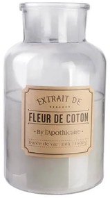 Αρωματικό κερί Apothecary Home Deco Factory με διάρκεια καύσης 110 ώρες, άρωμα Cotton flower και διαστάσεις 14x25.5cm