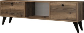Έπιπλο Τηλεόρασης Καρυδί / Μαύρο PERAL 138x29.5x42.6