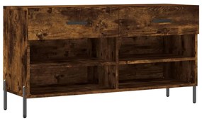 vidaXL Παπουτσοθήκη Καπνιστή Δρυς 102x35x55 εκ. από Επεξεργασμένο Ξύλο