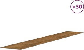 vidaXL Πάνελ Τοίχου Ξύλινη Εμφάνιση Καφέ 4,12 μ² από PVC