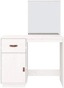 vidaXL Μπουντουάρ Λευκό 95x50x134 εκ. Μασίφ Ξύλο Πεύκου