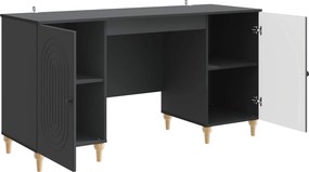 vidaXL Γραφείο Μαύρο 142,5 x 50 x 75 εκ. Επεξεργασμένο Ξύλο