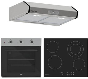 SILIFO ΣΕΤ ΦΟΥΡΝΟΣ SF6008 INOX + ΕΣΤΙΑ ΚΕΡΑΜΙΚΗ SF6822HV5 + ΑΠΟΡΡΟΦΗΤΗΡΑΣ ΕΛΕΥΘΕΡΟΣ SF6683 INOX 2 ΜΟΤΕΡ 60CM (4 ΕΤΗ ΕΓΓΥΗΣΗ ΕΛΛΗΝΙΚΗΣ ΑΝΤΙΠΡΟΣΩΠΕΙΑΣ) SILIFO 999-002-92248