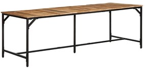 vidaXL Τραπεζαρία 220x90x75 εκ. από Μασίφ Ακατέργαστο Ξύλο Μάνγκο