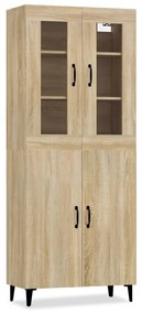 vidaXL Ντουλάπι Sonoma δρυς 69,5 x 34 x 180 εκ. από Επεξεργασμένο Ξύλο