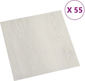 vidaXL Πλάκες Δαπέδου 5,11 τ.μ. 55 pcs PVC Ανοιχτό μπεζ.