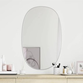 vidaXL Καθρέφτης Τοίχου Ασημί 70x45 εκ.