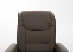 Πολυθρόνα Ανακλινόμενη ArteLibre CELAENO Καφέ PU 80x96x97cm
