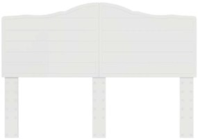 vidaXL Κεφαλάρι με κεφαλάρι Λαμπερό Λευκό 140 cm Επεξεργασμένο ξύλο