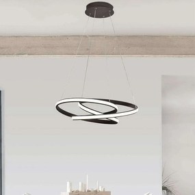 Φωτιστικό Οροφής Giove/C 2406 Φ51,5x25/90cm 48W Black Sikrea Aluminum,Acrylic