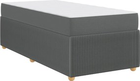 vidaXL Σκελετός Κρεβατιού Σκούρο Γκρι 90 x 200 cm ύφασμα