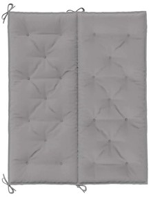 vidaXL Μαξιλάρι Πάγκου Κήπου Γκρι 120x(50+50)x7 εκ. Ύφασμα Oxford