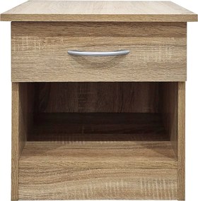 Κομοδίνο Bedy pakoworld sonoma 40x34x42εκ