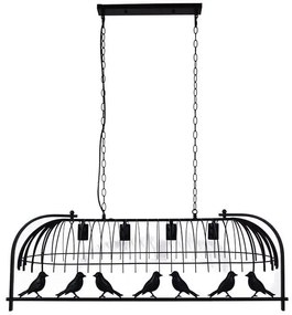 Φωτιστικό Οροφής - Ράγα Nest 01255 Black GloboStar Metal