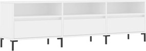 vidaXL Έπιπλο Τηλεόρασης Λευκό 150x30x44,5 εκ. Επεξεργασμένο Ξύλο