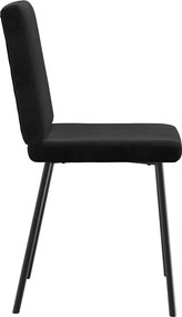 vidaXL Καρέκλες Τραπεζαρίας 6 τεμ. Μαύρες Βελούδινες