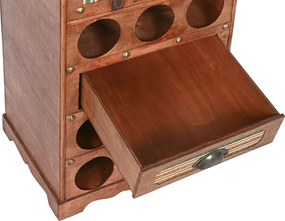 Μπουκαλοθήκη Home ESPRIT Καφέ Λεύκες 40 x 35,5 x 71 cm