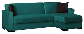 Καναπές Γωνιακός New Emily 828-122-145 240x146x85cm Petrol