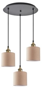 SE21-BR-10-3BL-SH3  MAGNUM BRONZE Brown Shade Pendant+