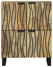 vidaXL Μπουφές 60 x 33.5 x 75 εκ - Φτιαγμένος από Μασίφ Ξύλο Μάνγκο και Μηχανισμένο Ξύλο