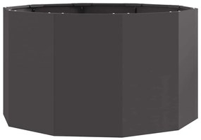 vidaXL Γλάστρα Μαύρο 90 x 90 x 50 cm Ατσάλι