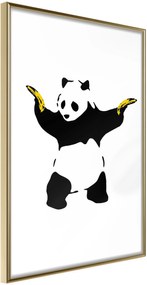 Αφίσα - Banksy: Panda With Guns - 30x45 - Χρυσό - Χωρίς πασπαρτού