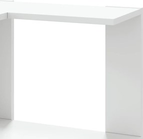 vidaXL Βιβλιοθήκη Γωνιακή 3 Επ. Λευκή 50x50x102εκ Επεξ. Ξύλο