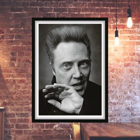 Πόστερ &amp; Κάδρο Christopher Walken PRT009 30x40cm Μαύρο Ξύλινο Κάδρο (με πόστερ)