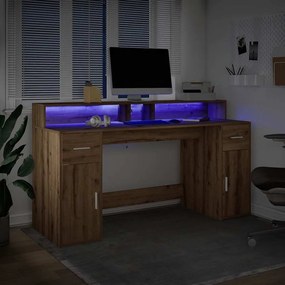 vidaXL Γραφείο Artisan Δρυς 160 x 55 x 91 cm Επεξεργασμένο ξύλο