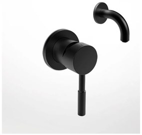 La Torre New Tech Black Matt 12151N-400 Μίκτης Εντοιχισμού 3 Εξόδων με Εκτροπέα+Στόμιο 10cm Φ24mm