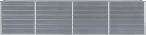 vidaXL Ζαρντινιέρα Ψηλή Γκρι 320 x 40 x 77 εκ. Γαλβανισμένος Χάλυβας