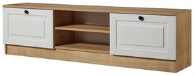 Έπιπλο Τηλεόρασης Tuvalle 230TVL2301 159,8x34x45cm Oak-White