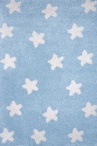 Shaggy παιδικό χαλί Cocoon 8391/30 γαλάζιο με αστεράκια &#8211; 140×200 cm Colore Colori 140X200 Γαλάζιο