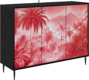 vidaXL Πλαϊνό γραφείο AACHEN Μαύρη Δρυς 102 x 33 x 76 εκ.
