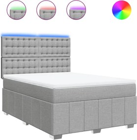 vidaXL Κρεβάτι Boxspring με Στρώμα Αν. Πράσινο 160x200εκ Υφασμάτινο